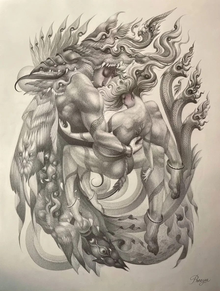 Kinnaree and Garuda